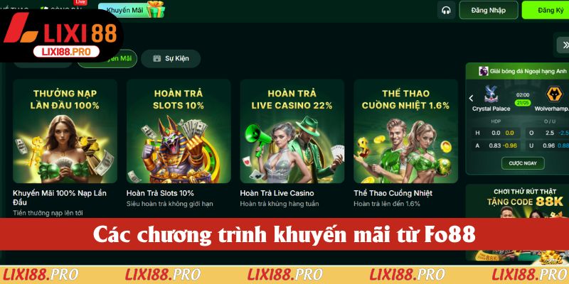 Chính sách và các chương trình khuyến mãi từ Fo88 Chính sách và các chương trình khuyến mãi từ Fo88