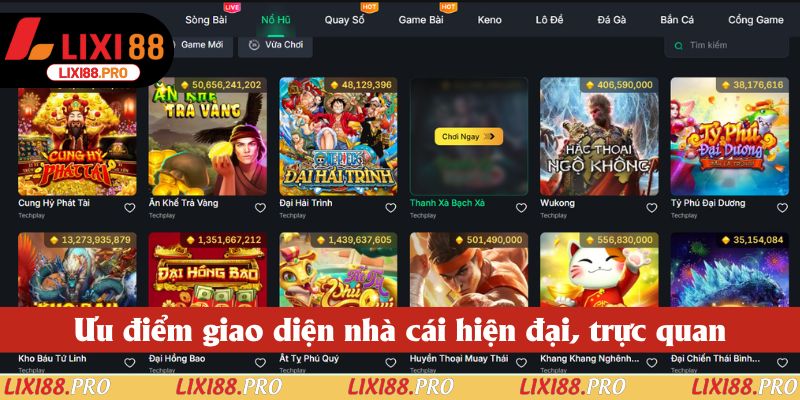 Ưu điểm giao diện nhà cái hiện đại, trực quan Ưu điểm giao diện nhà cái hiện đại, trực quan